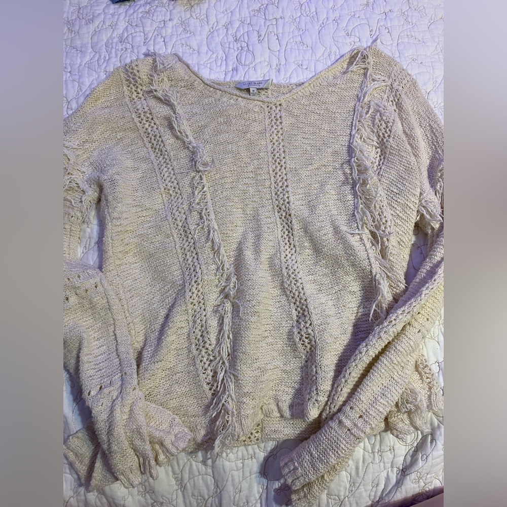 vintage lucky brand knit sweater/beach cover up
